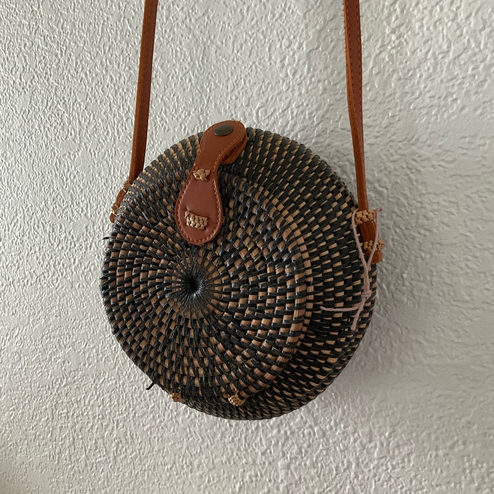 Rattan Circle Bag